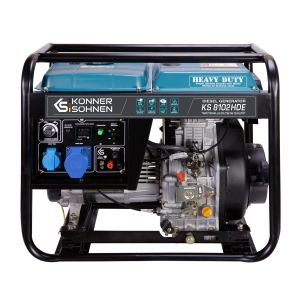 Генератор дизельний Konner&amp;Sohnen KS 8102HDE (EURO II), 230В, 6.5кВт, електростартер, 117кг