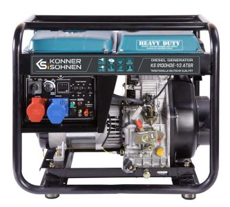 Генератор дизельний Konner&amp;Sohnen KS 9100HDE-1/3 ATSR (EURO V), 230/400В, 6.5/6.0кВт, 7.5/7.0кВт, 1/3Фази, АВР(ATS), електростартер, 122кг