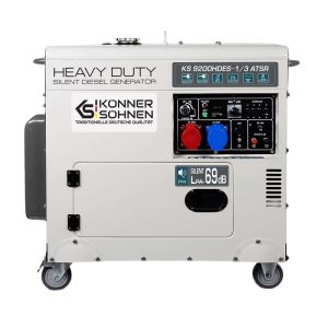 Генератор дизельний Konner&amp;Sohnen KS 9200HDES-1/3 ATSR (EURO V),230/400В,6.5/6.0кВт,7.5/7.0кВт,1/3Фази, АВР(ATS), електростартер, 168кг