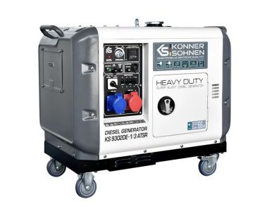 Генератор дизельний Konner&amp;Sohnen KS 9302DE-1/3 ATSR 230/400В 6.5/6.0кВт 7.5/7.0кВт 1/3Фази АВР(ATS) електростартер 168кг