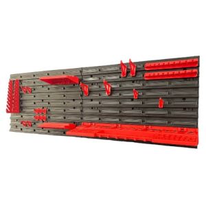 Панель підвісна з набором гачків та полиць Kistenberg KS_kit14, 2 панелі 57.6*1.8*39см, 20 гічків, 3 полиці, пластик