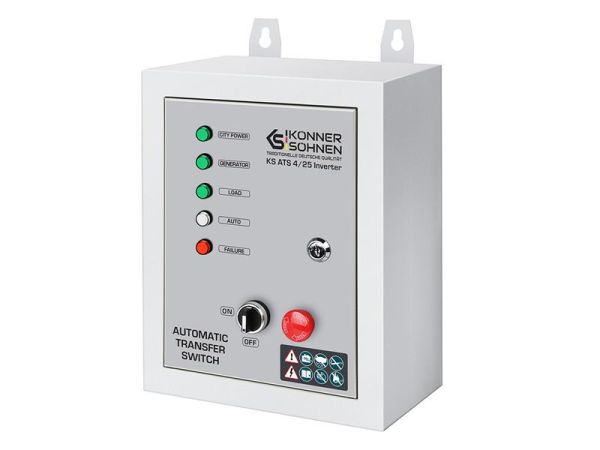 Блок автоматичного введення резерву (АВР) Konner&amp;Sohnen KS ATS 4/25 Inverter, 230-400В, 5.75(11.5)кВт, 25(50)А, 13кВт, 5.75кг