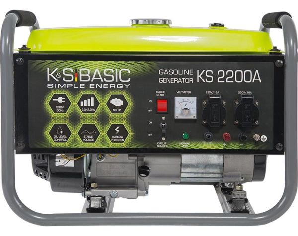 Генератор бензиновий Konner&amp;Sohnen KSB 2200A, 230В, 2.0 кВт, ручний стартер, 33.2кг