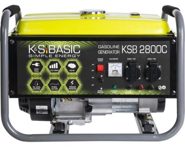 Генератор бензиновий Konner&amp;Sohnen Basic KSB 2800C, 230В, 2.8кВт, ручний стартер, 36.6кг