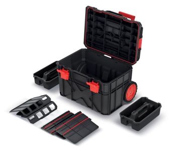 Ящик модульний для інструменту Kistenberg X Block PRO, на коліщатках, телескопічна ручка, 21&quot;, 54.6*38*40см, пластик